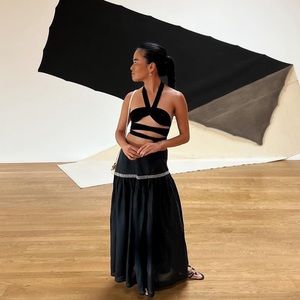 Khaite “Rooke” Strappy Bralette in Black Sz S